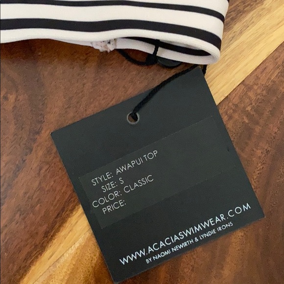 Acacia Swimwear Striped Classic Awapui top S - Picture 2 of 4